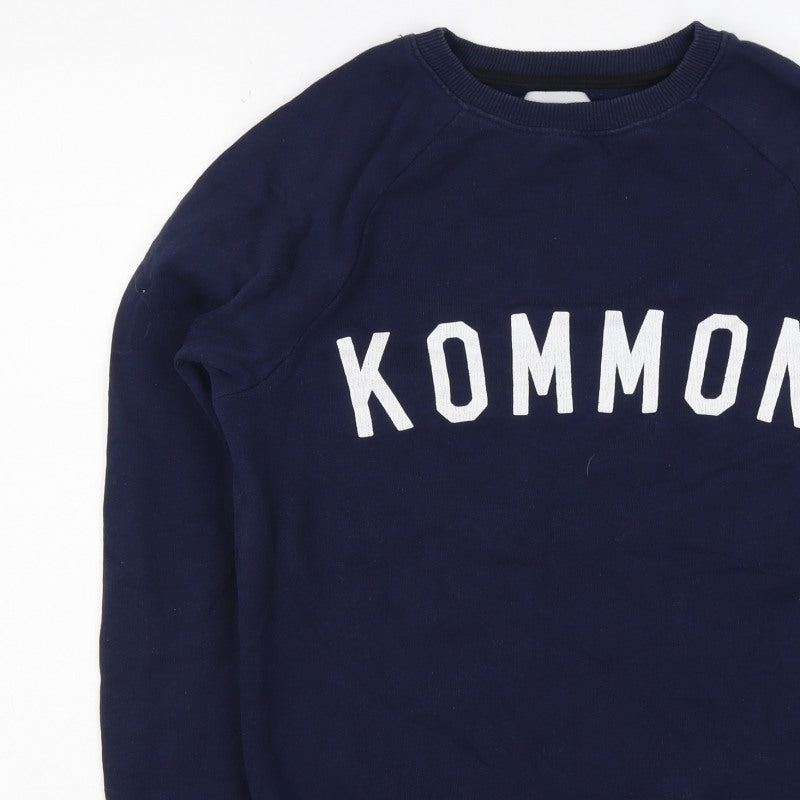 Kommon Universe Men’s Blue S Kommon Logo Graphic Crew Neck Sweatshirt