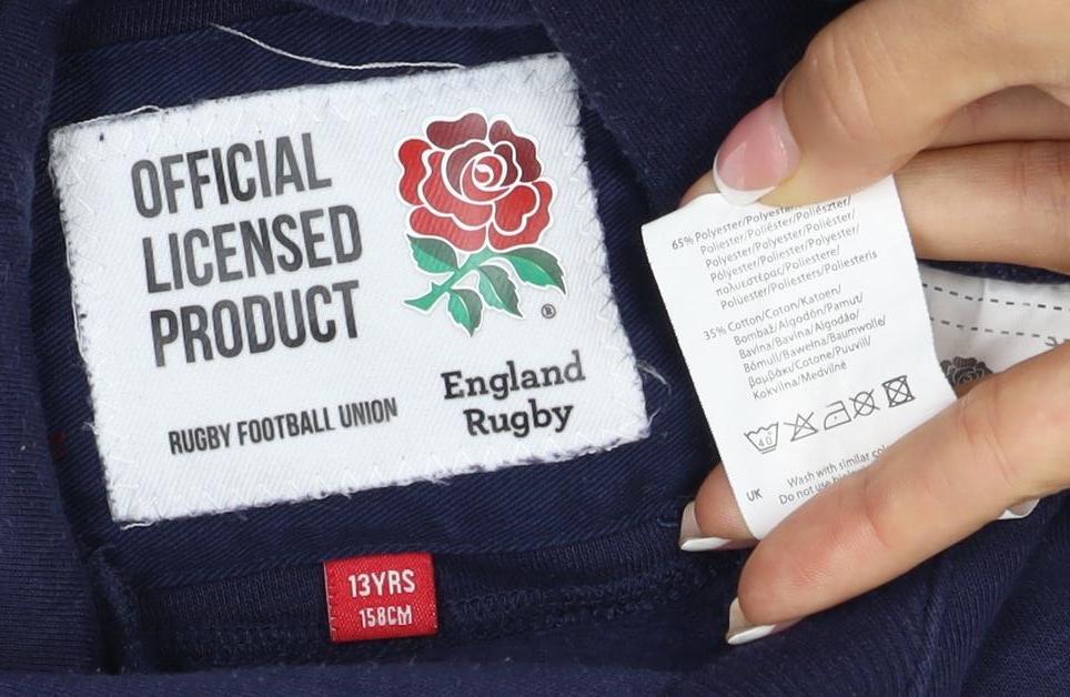 England Rugby Boys Navy Pullover Hoodie 13 Years 158cm Rose Logo