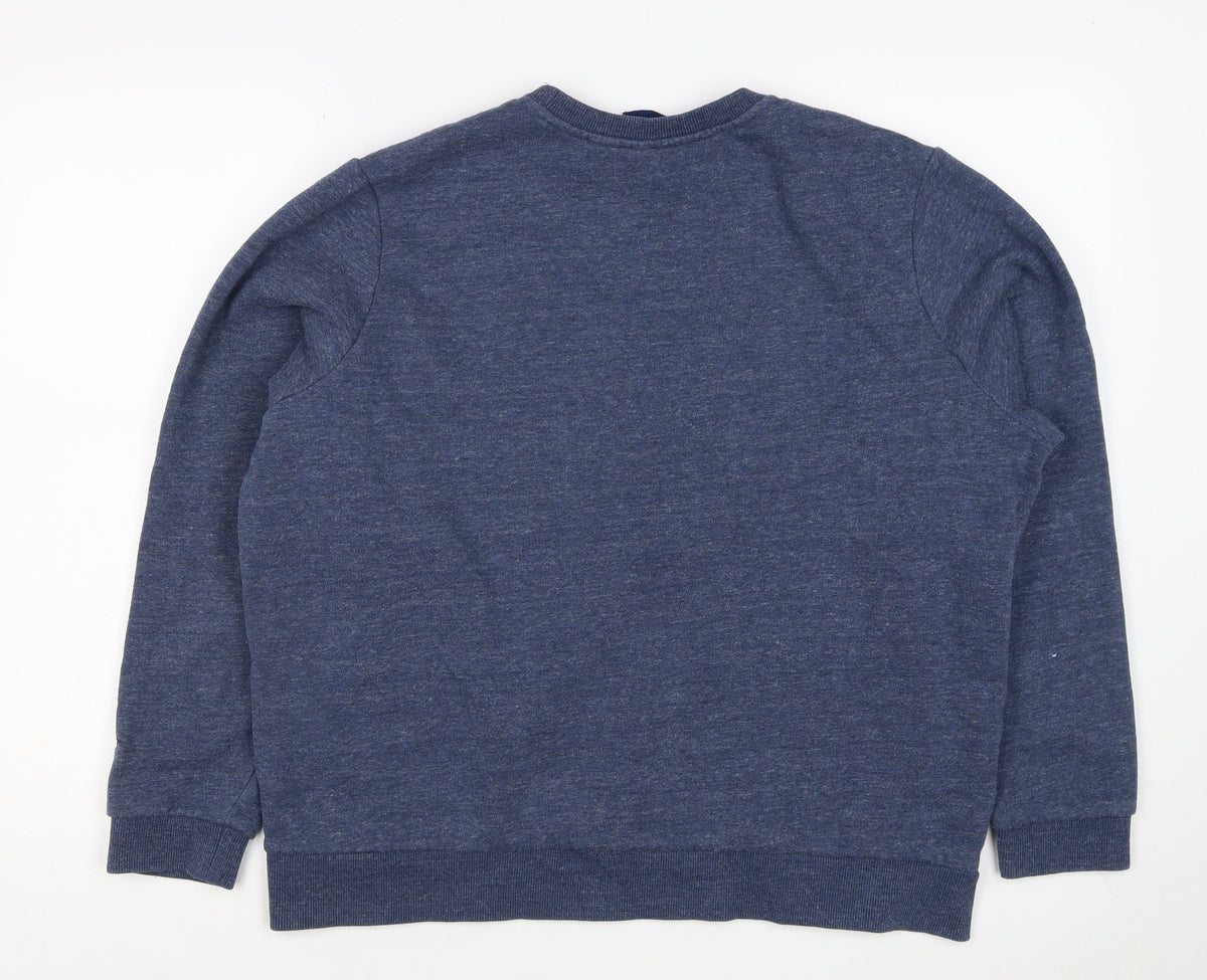 Superdry Teens Blue UK 16 Pullover Sweatshirt Embroidered Logo