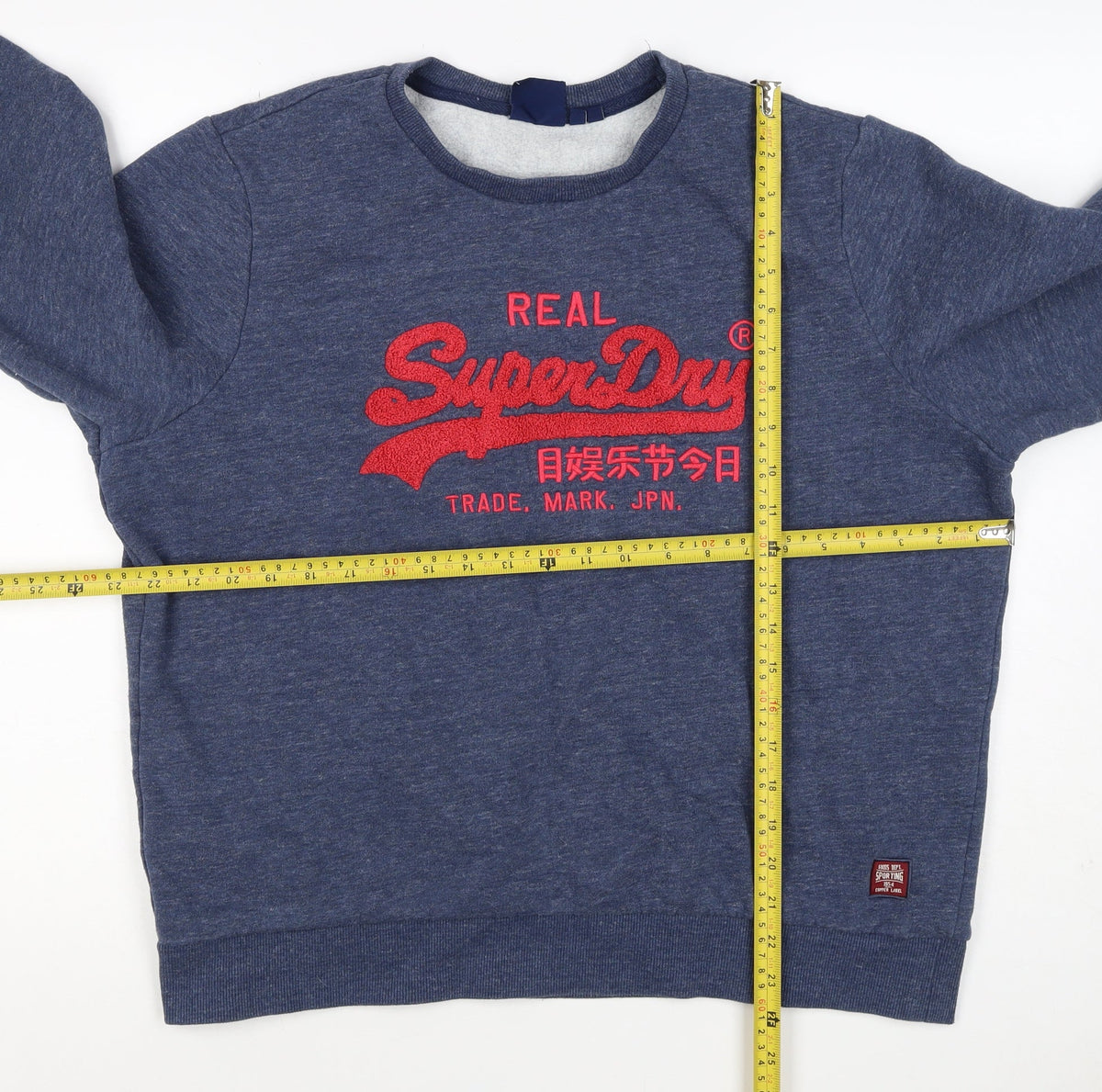 Superdry Teens Blue UK 16 Pullover Sweatshirt Embroidered Logo