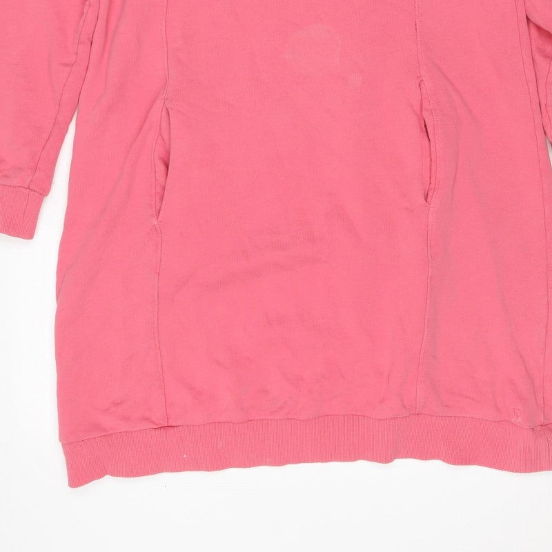 Joules Women’s Pink Size 8 Knee Length Jersey Jumper Dress Pockets