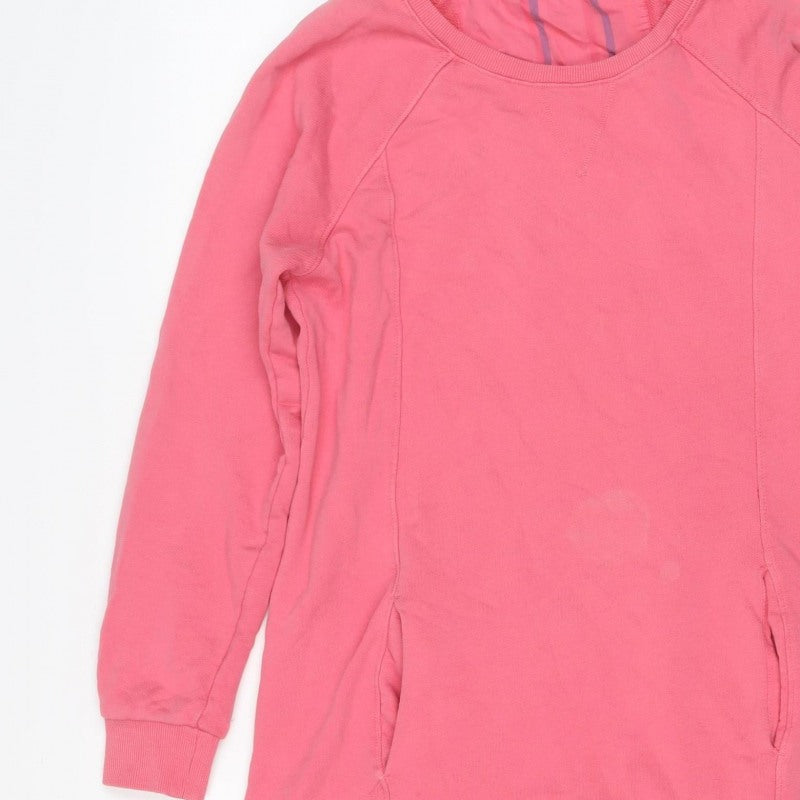 Joules Women’s Pink Size 8 Knee Length Jersey Jumper Dress Pockets