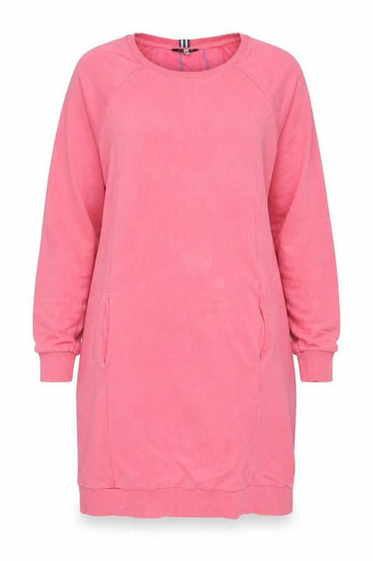 Joules Women’s Pink Size 8 Knee Length Jersey Jumper Dress Pockets