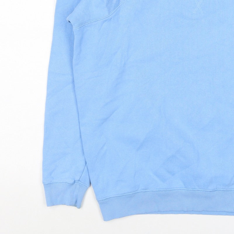 Jack Wills Women Blue UK 8 Pullover Fleece Logo Sweatshirt