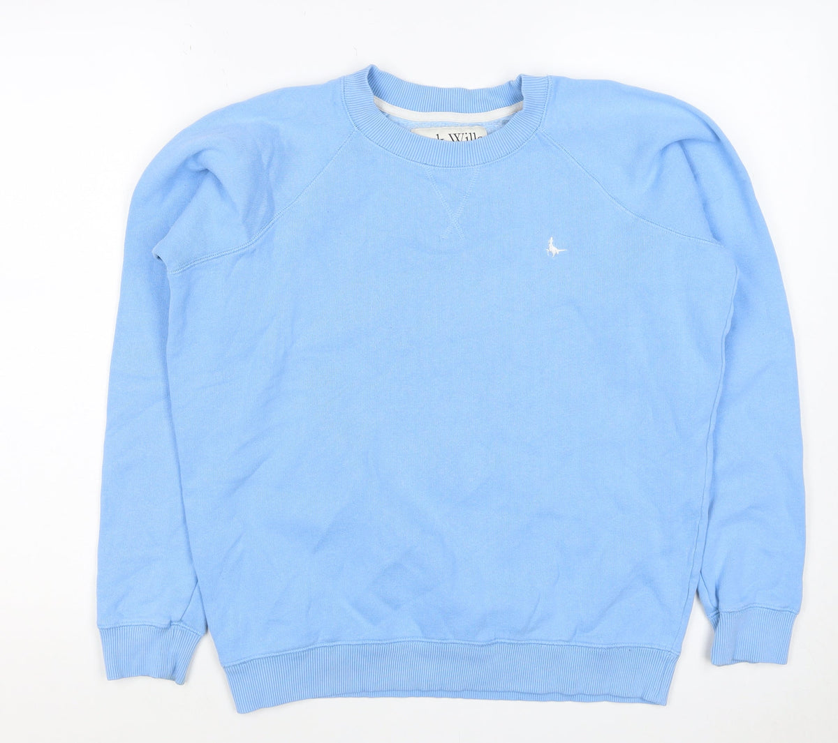 Jack Wills Women Blue UK 8 Pullover Fleece Logo Sweatshirt