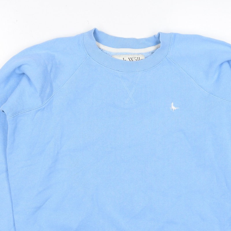 Jack Wills Women Blue UK 8 Pullover Fleece Logo Sweatshirt