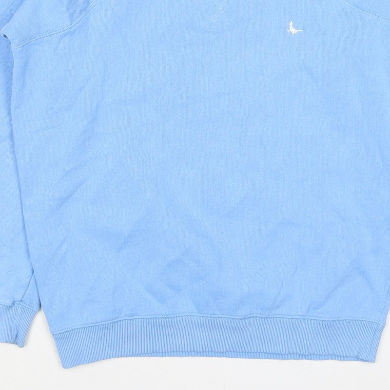 Jack Wills Women Blue UK 8 Pullover Fleece Logo Sweatshirt