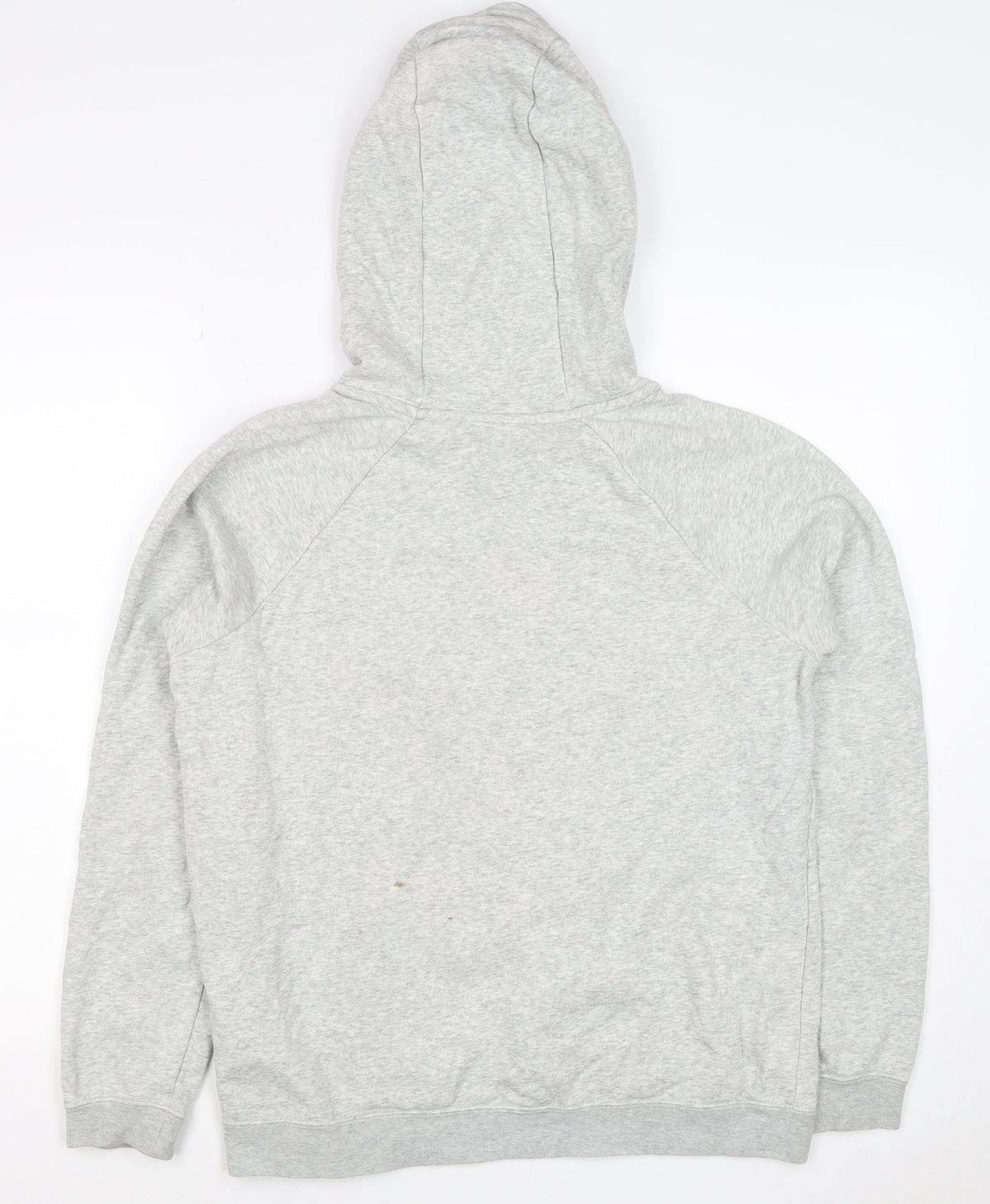 Nike Men's Grey S Pullover Hoodie Logo Pocket Cotton Blend