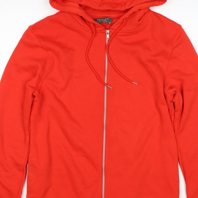 Primark Premium Men’s Red M Full Zip Hoodie Drawstring Pockets