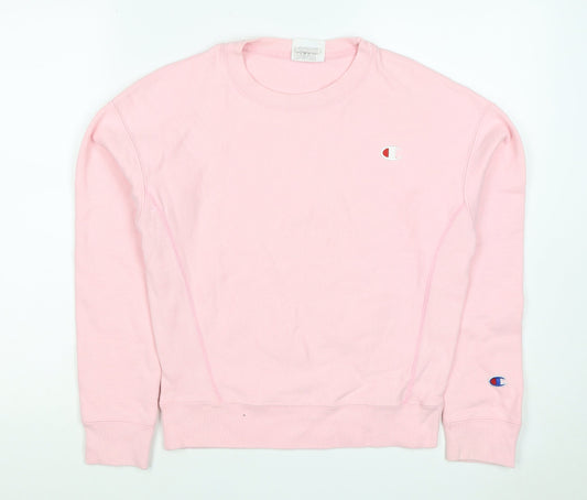 Champion Women Pink XS Reverse Weave Logo Crewneck Sweatshirt