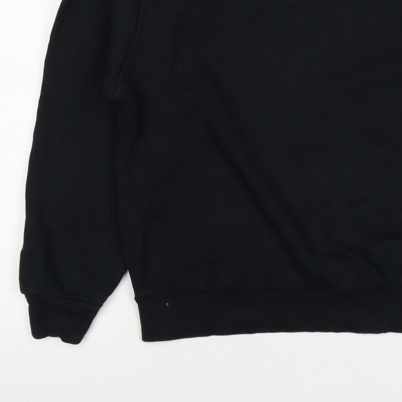 Converse Women’s Black M Logo Crew Neck Pullover Sweatshirt
