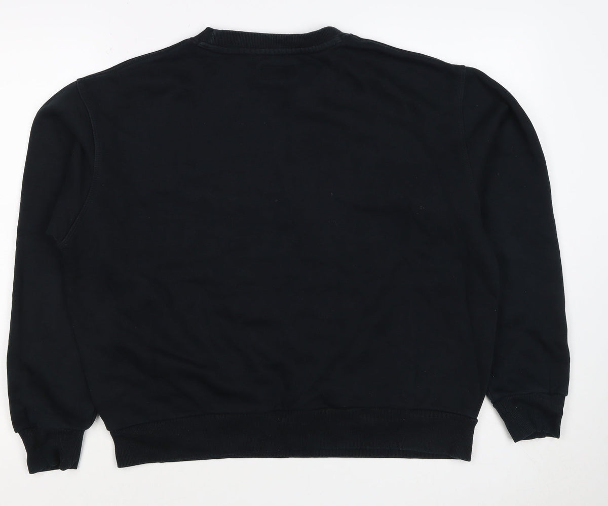 Converse Women’s Black M Logo Crew Neck Pullover Sweatshirt