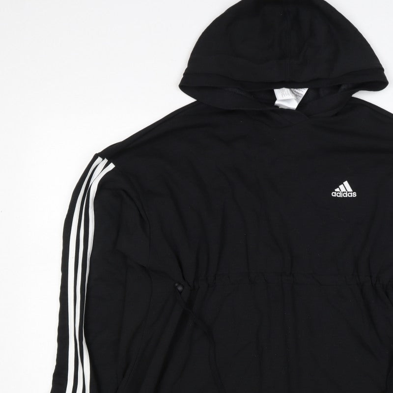 Adidas Women’s Black XL 20-22 3 Stripe Logo Pullover Hoodie