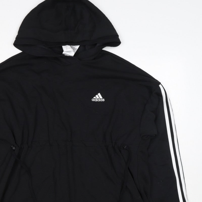 Adidas Women’s Black XL 20-22 3 Stripe Logo Pullover Hoodie