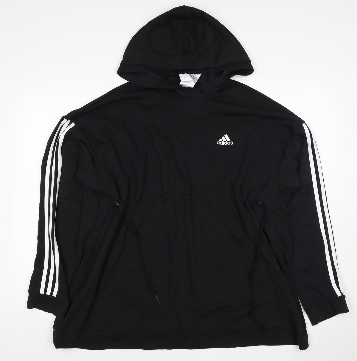 Adidas Women’s Black XL 20-22 3 Stripe Logo Pullover Hoodie