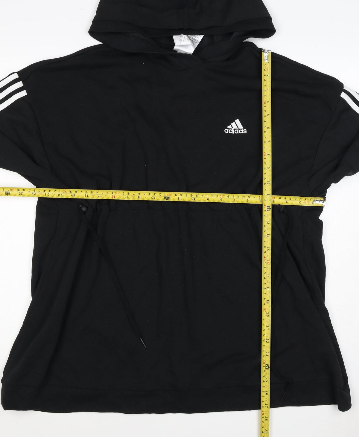 Adidas Women’s Black XL 20-22 3 Stripe Logo Pullover Hoodie