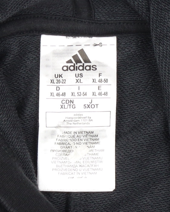 Adidas Women’s Black XL 20-22 3 Stripe Logo Pullover Hoodie