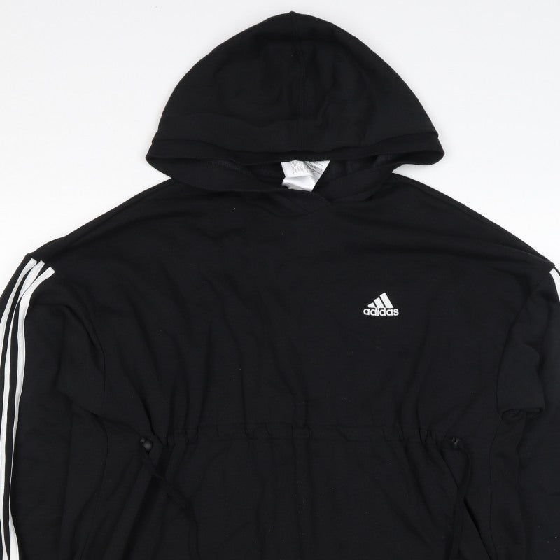 Adidas Women’s Black XL 20-22 3 Stripe Logo Pullover Hoodie