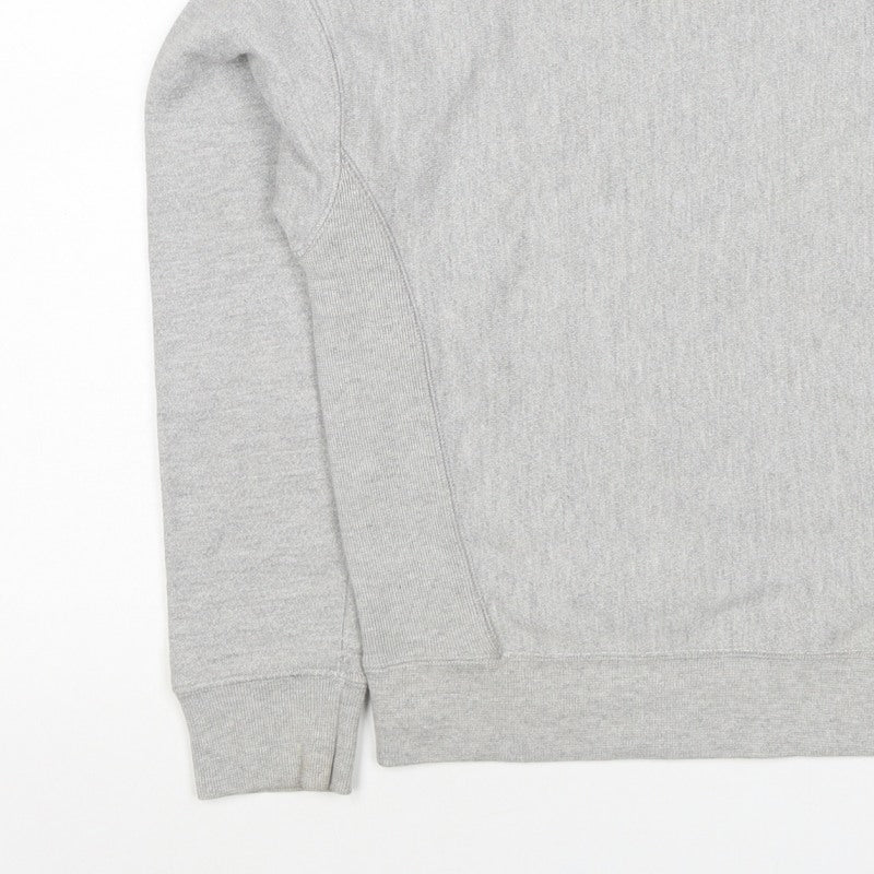 Champion Women Grey XS Reverse Weave Logo Crew Neck Pullover Sweatshirt