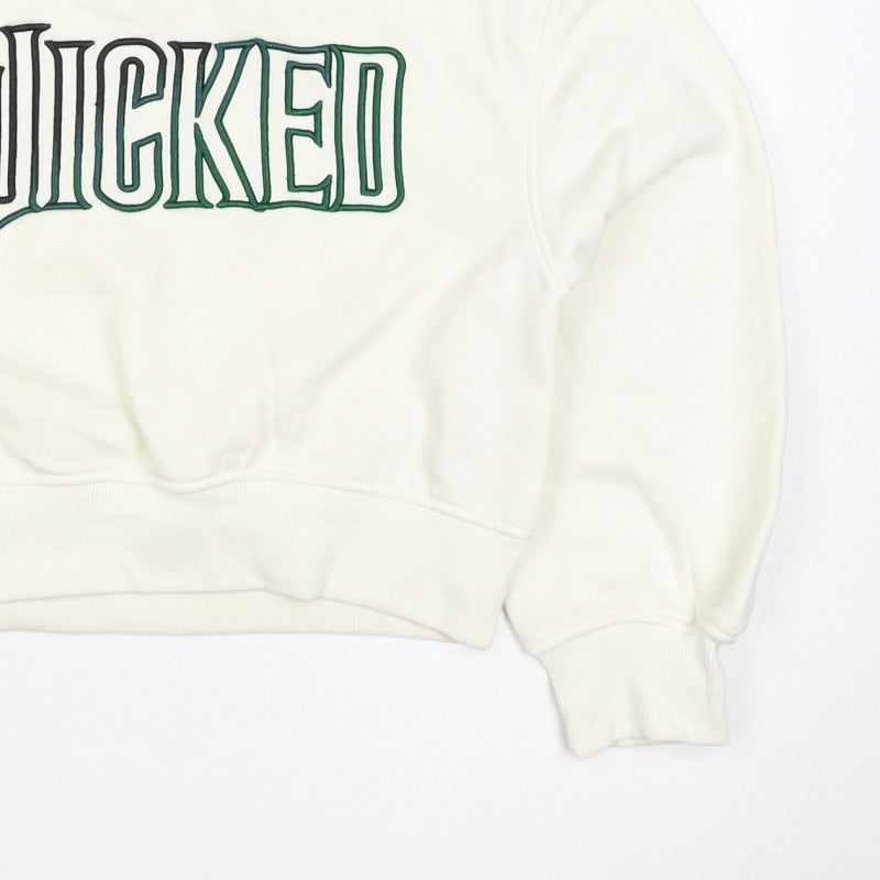 Wicked Girls Ivory Embroidered Logo Pullover Jumper 11-12 Years
