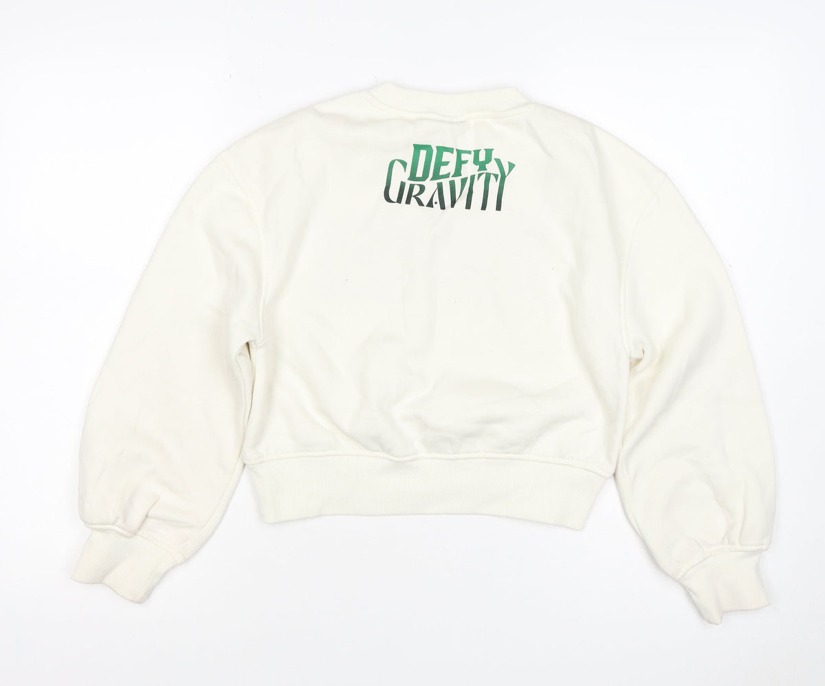 Wicked Girls Ivory Embroidered Logo Pullover Jumper 11-12 Years