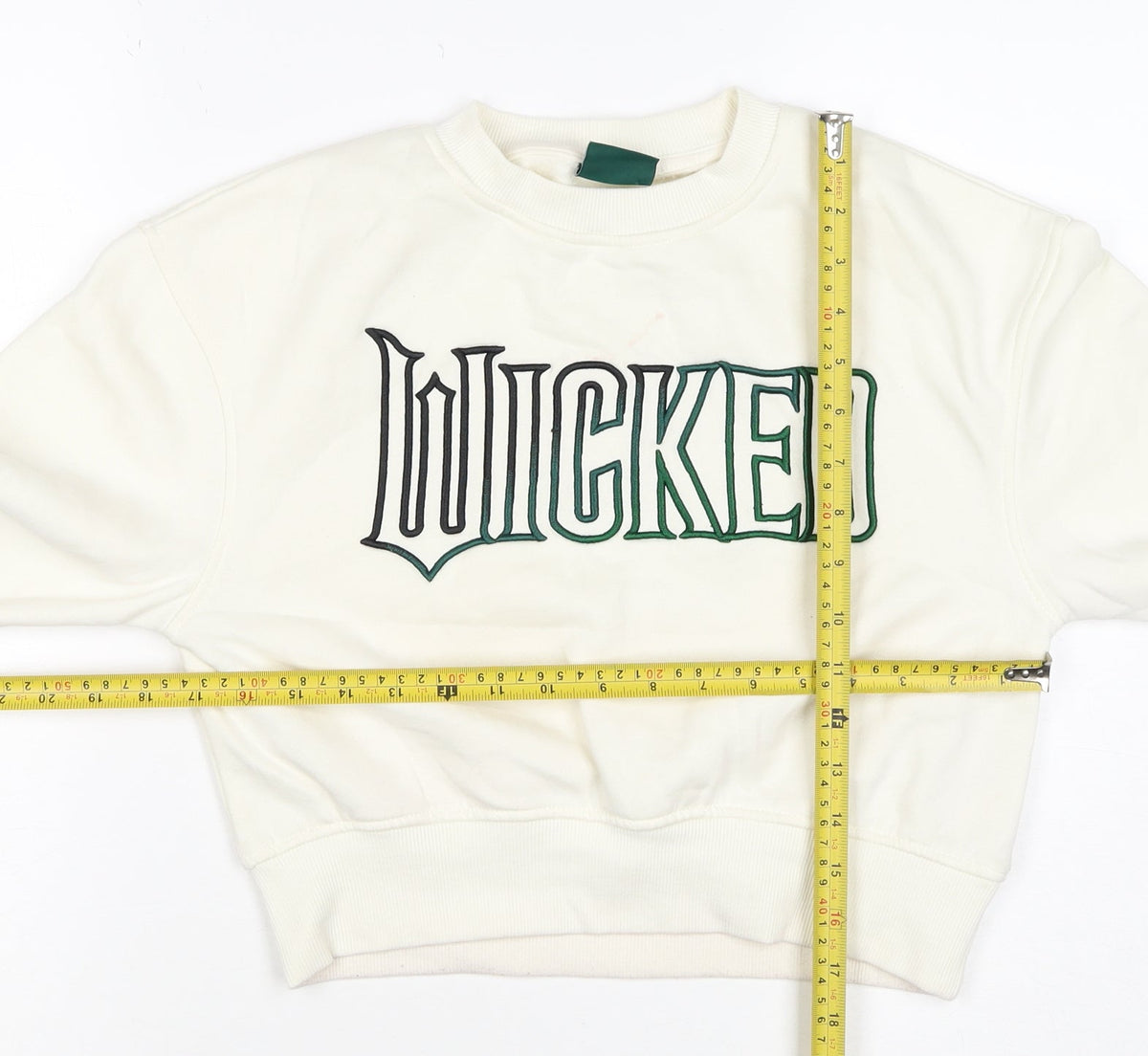 Wicked Girls Ivory Embroidered Logo Pullover Jumper 11-12 Years