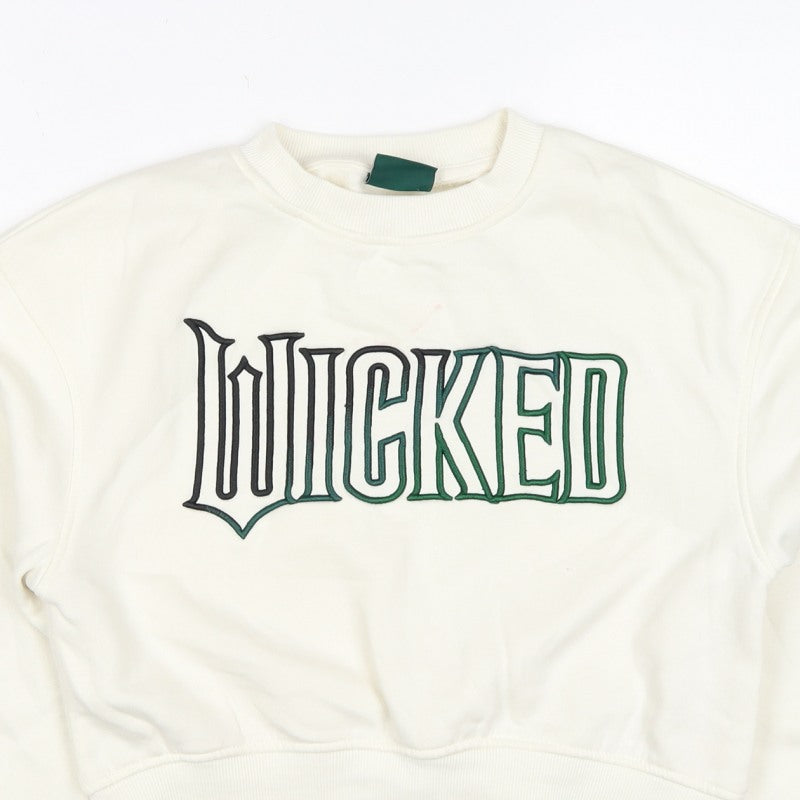 Wicked Girls Ivory Embroidered Logo Pullover Jumper 11-12 Years