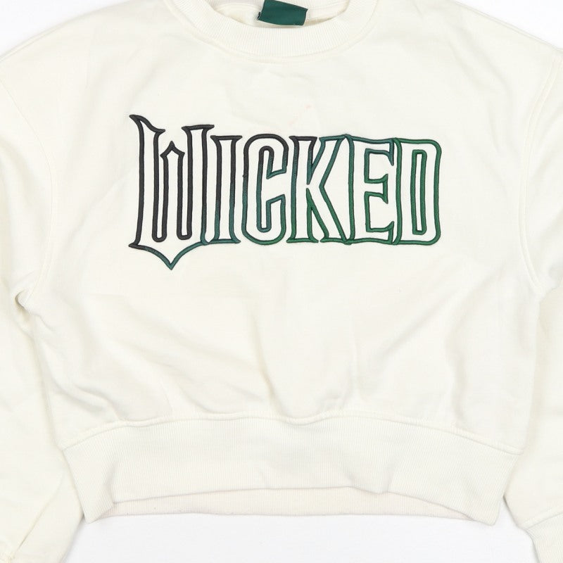 Wicked Girls Ivory Embroidered Logo Pullover Jumper 11-12 Years