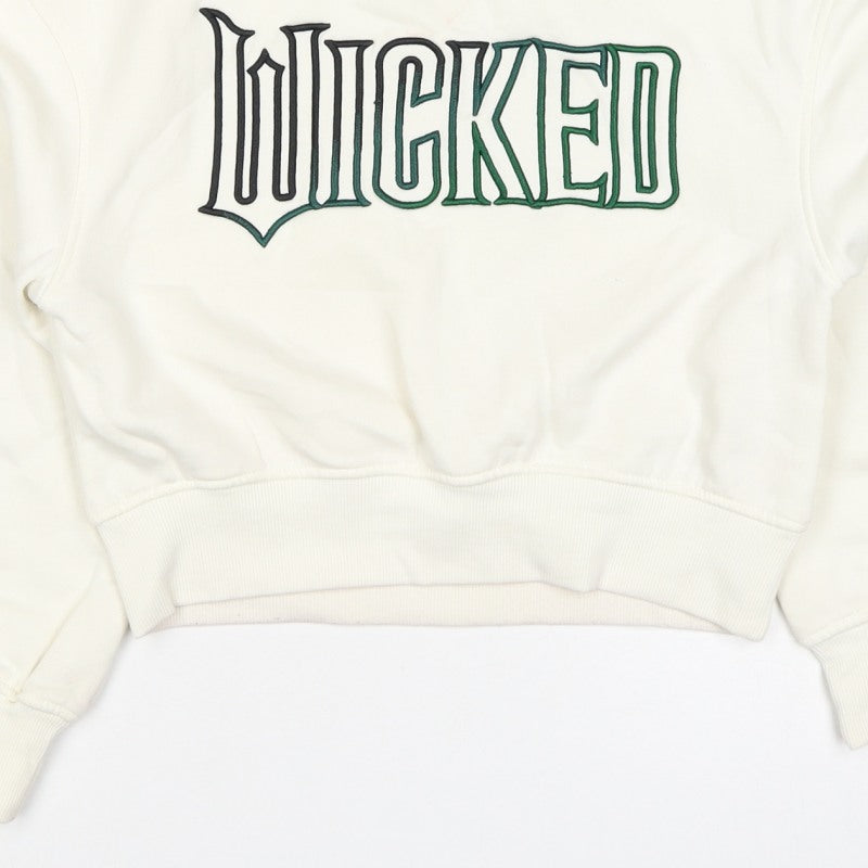 Wicked Girls Ivory Embroidered Logo Pullover Jumper 11-12 Years