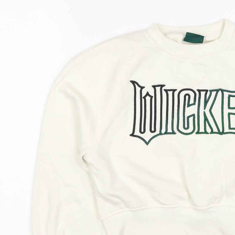 Wicked Girls Ivory Embroidered Logo Pullover Jumper 11-12 Years