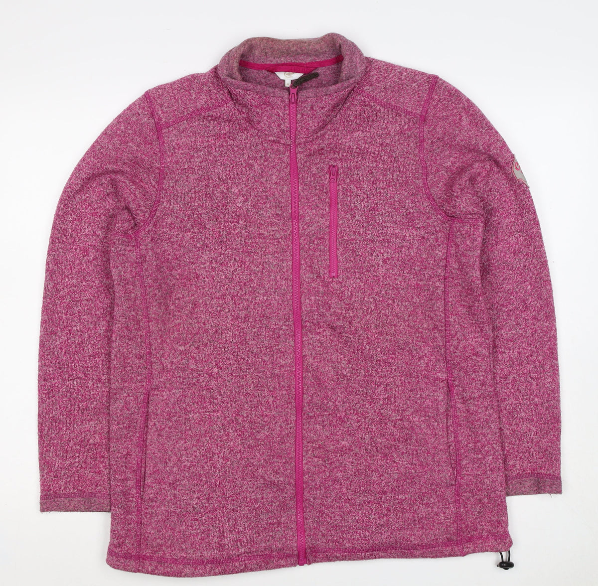 Cotton Traders Women’s Pink M Fleece Full Zip Collared Jacket