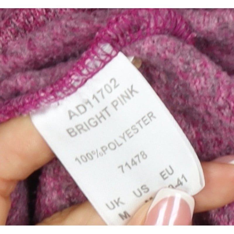 Cotton Traders Women’s Pink M Fleece Full Zip Collared Jacket