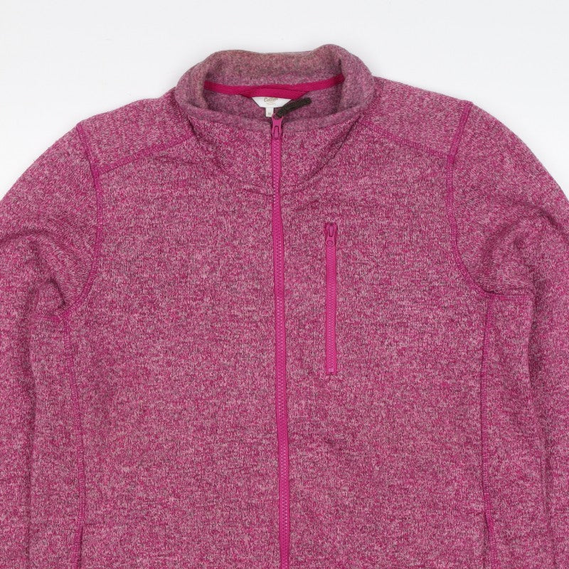 Cotton Traders Women’s Pink M Fleece Full Zip Collared Jacket
