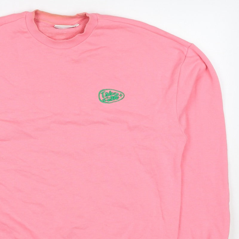 Junkyard Women’s Pink S Take Care Logo Crew Neck Sweatshirt
