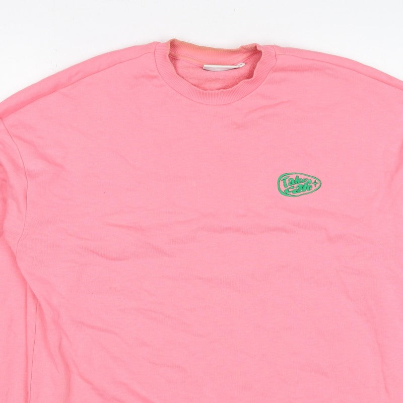 Junkyard Women’s Pink S Take Care Logo Crew Neck Sweatshirt