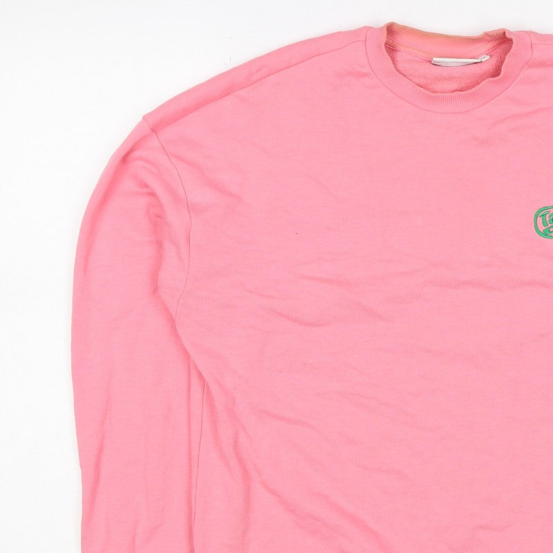 Junkyard Women’s Pink S Take Care Logo Crew Neck Sweatshirt