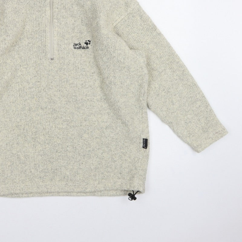 Jack Wolfskin Unisex Ivory S 1/4 Zip Fleece Sweatshirt Hiking