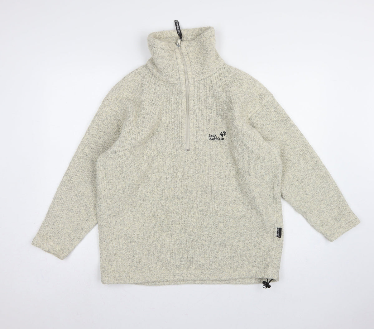 Jack Wolfskin Unisex Ivory S 1/4 Zip Fleece Sweatshirt Hiking