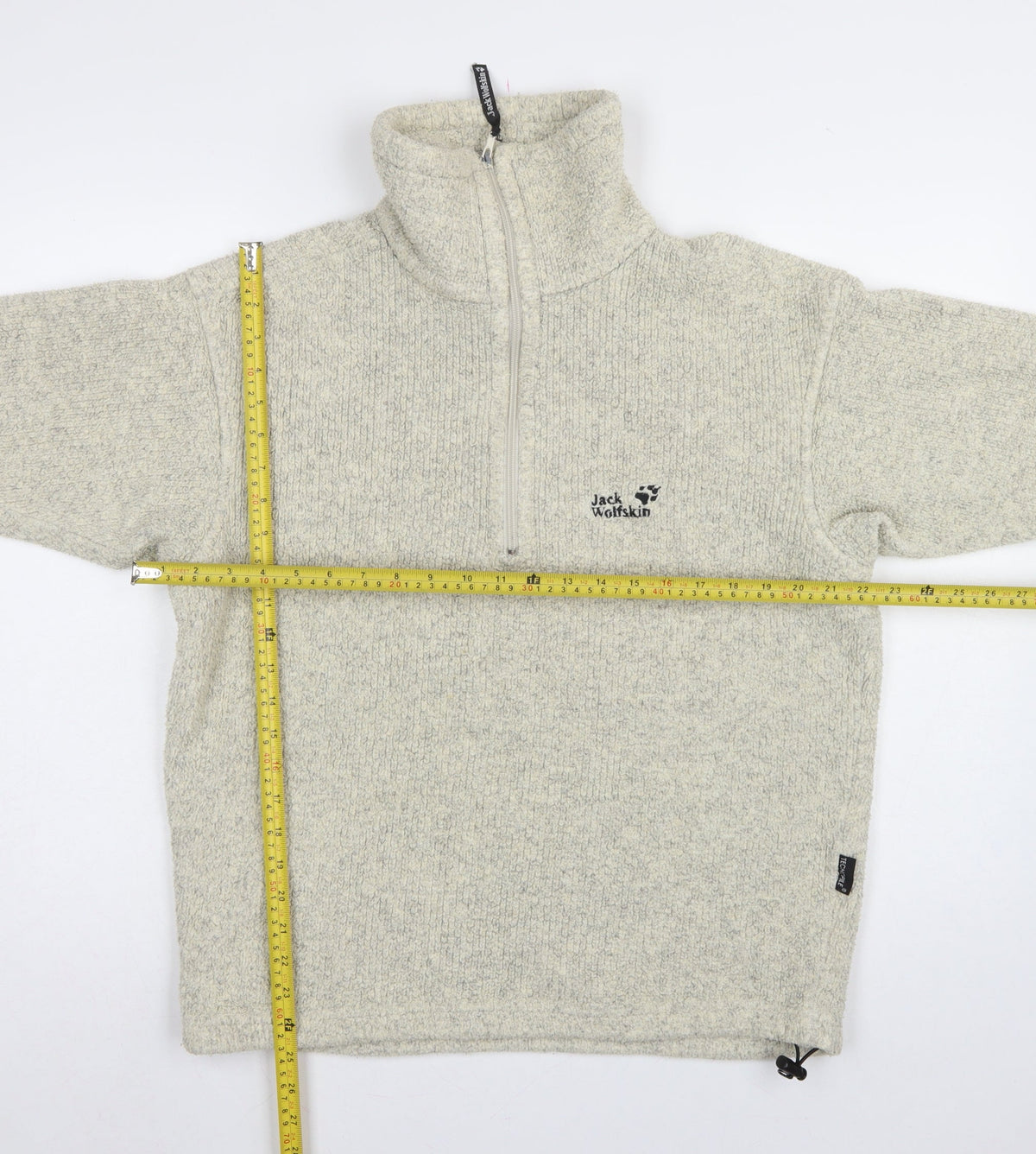 Jack Wolfskin Unisex Ivory S 1/4 Zip Fleece Sweatshirt Hiking