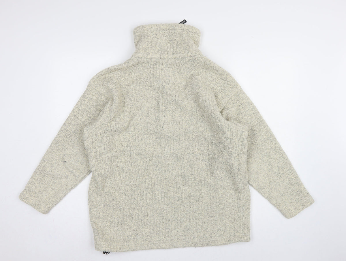Jack Wolfskin Unisex Ivory S 1/4 Zip Fleece Sweatshirt Hiking