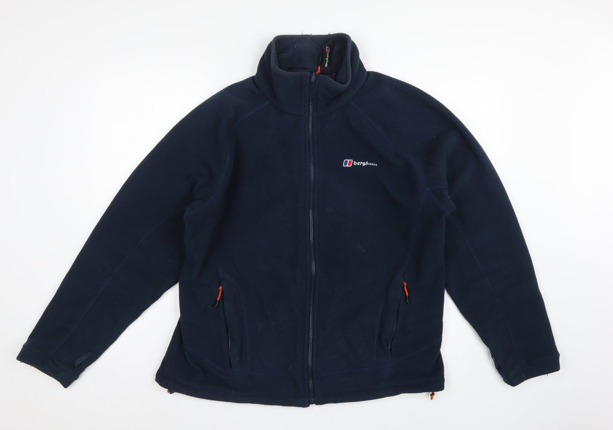 Berghaus Men’s Blue L Fleece Full Zip Outdoor Hiking Jacket
