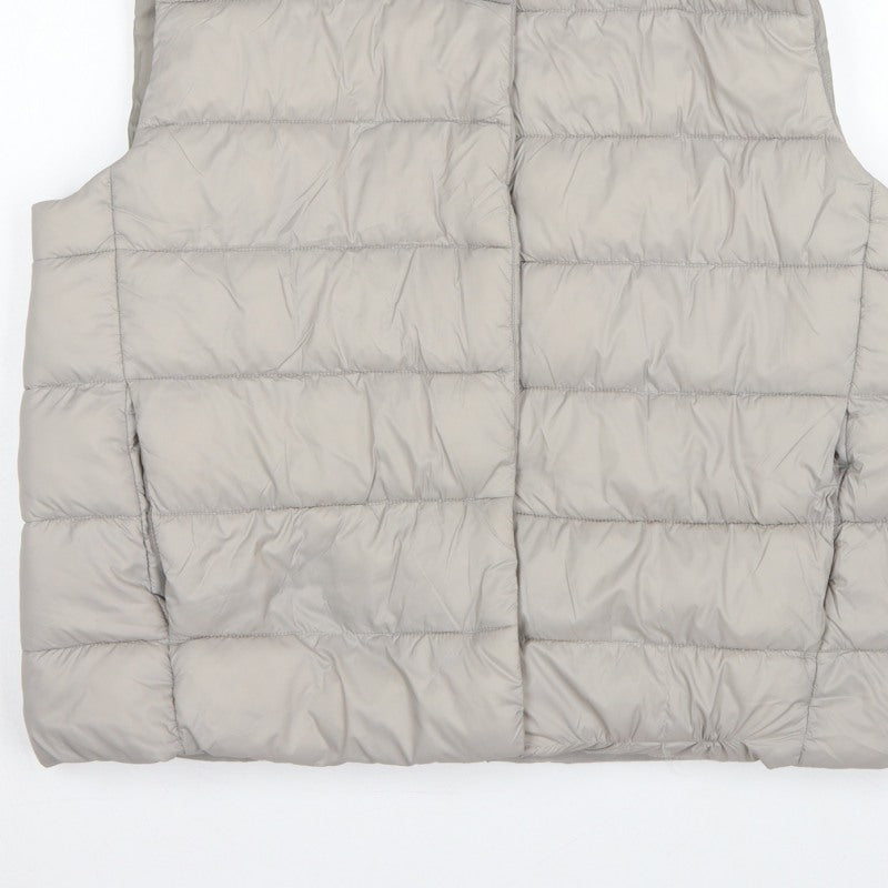 Primark Women Grey L Quilted Puffer Gilet Waistcoat Padded Bodywarmer