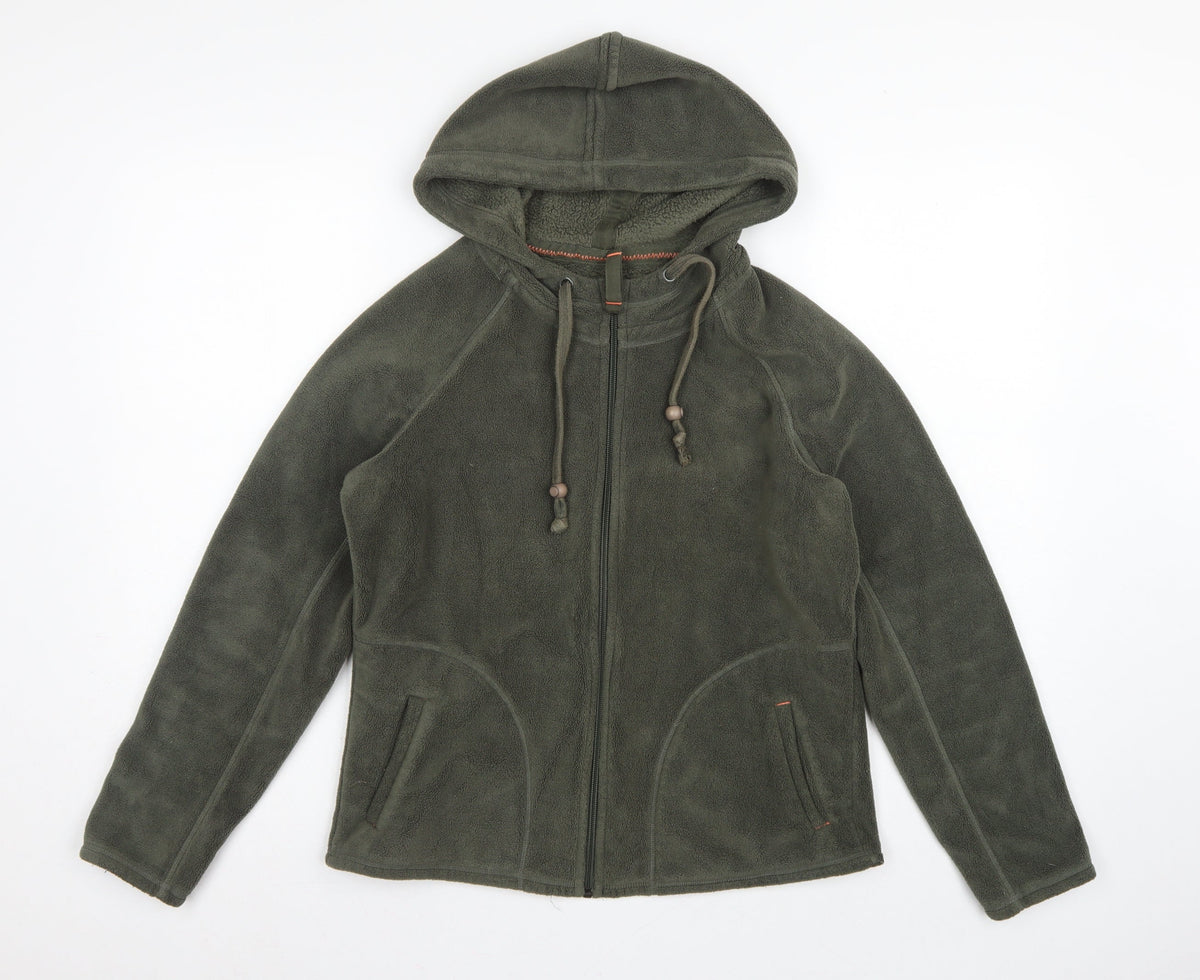 Marks and Spencer Women’s Green UK 14 Hooded Fleece Zip Jacket