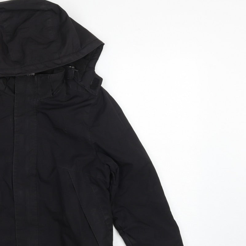 Slazenger Boys Black 11-12 Years Hooded Parka Jacket Winter Coat