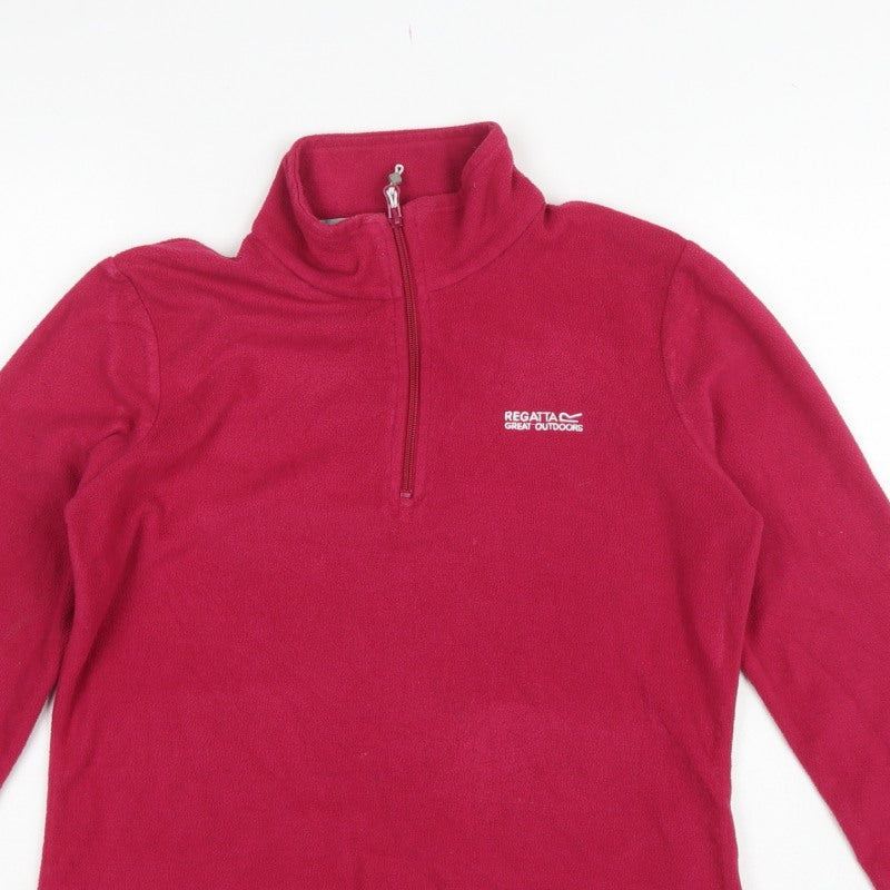 Regatta Women's Pink UK 4 Pullover 1/4 Zip Fleece Sweatshirt