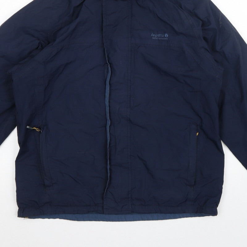 Regatta Men’s Blue M 40in Hydrafort Waterproof Hooded Rain Jacket
