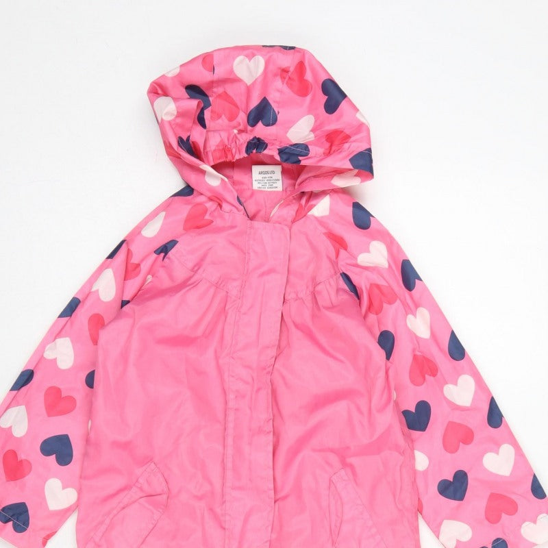 Chad Valley Girls Pink Heart Hooded Snowsuit Age 3-4 Years Zip
