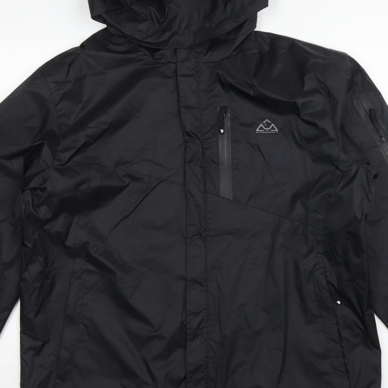 Outdoorsports Men’s Black XL Hooded Windbreaker Jacket