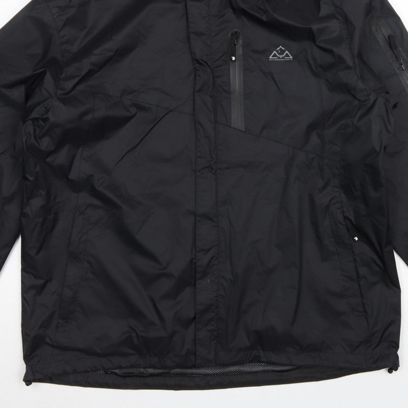 Outdoorsports Men’s Black XL Hooded Windbreaker Jacket