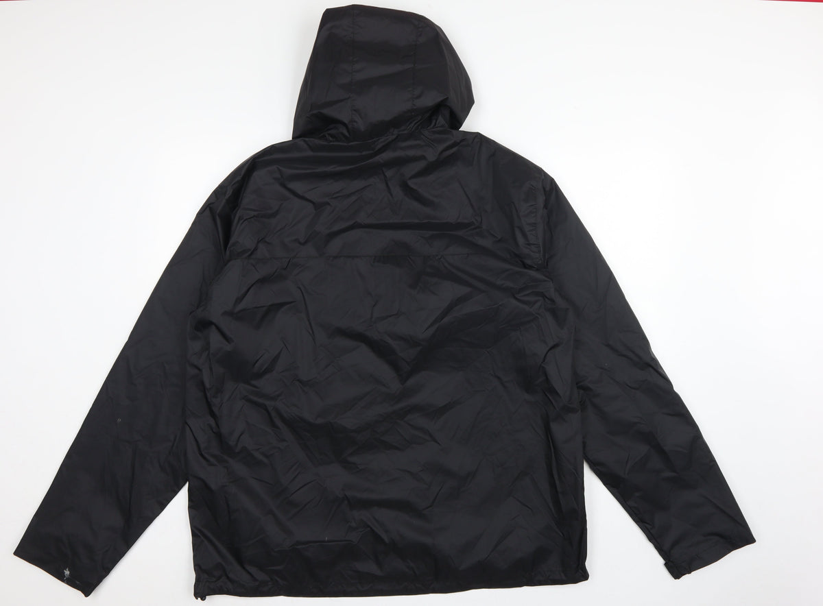 Outdoorsports Men’s Black XL Hooded Windbreaker Jacket